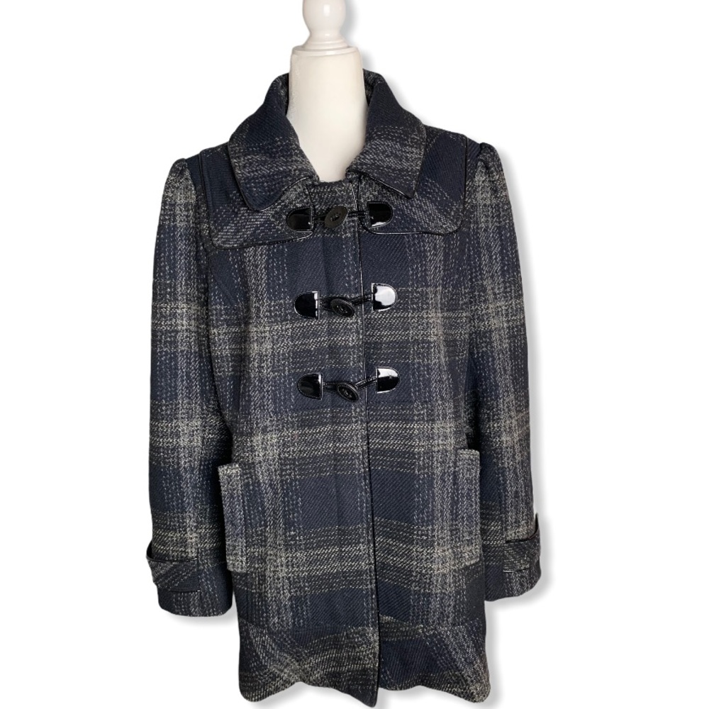 APT 9 Navy Blue/Black Pea Coat XL